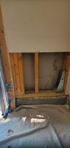 Car backed into garage before