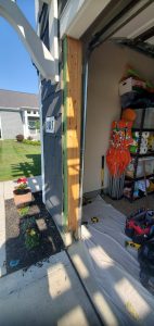 Car backed into garage before